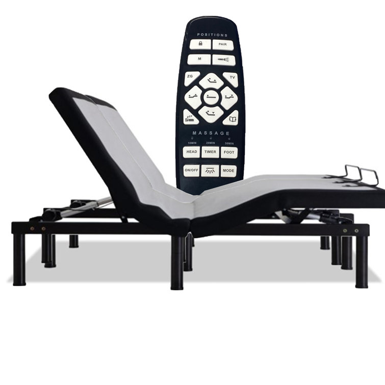Alwyn Home Brennon Massaging Zero Gravity Adjustable Bed with Wireless